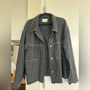 Black Studded Denim Jacket